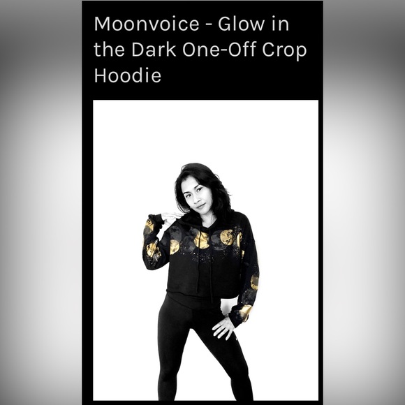 Cropped hoodie black and gold moon πππ - Picture 11 of 11